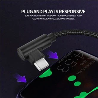 90 Degree Type C Fast Charging Cable